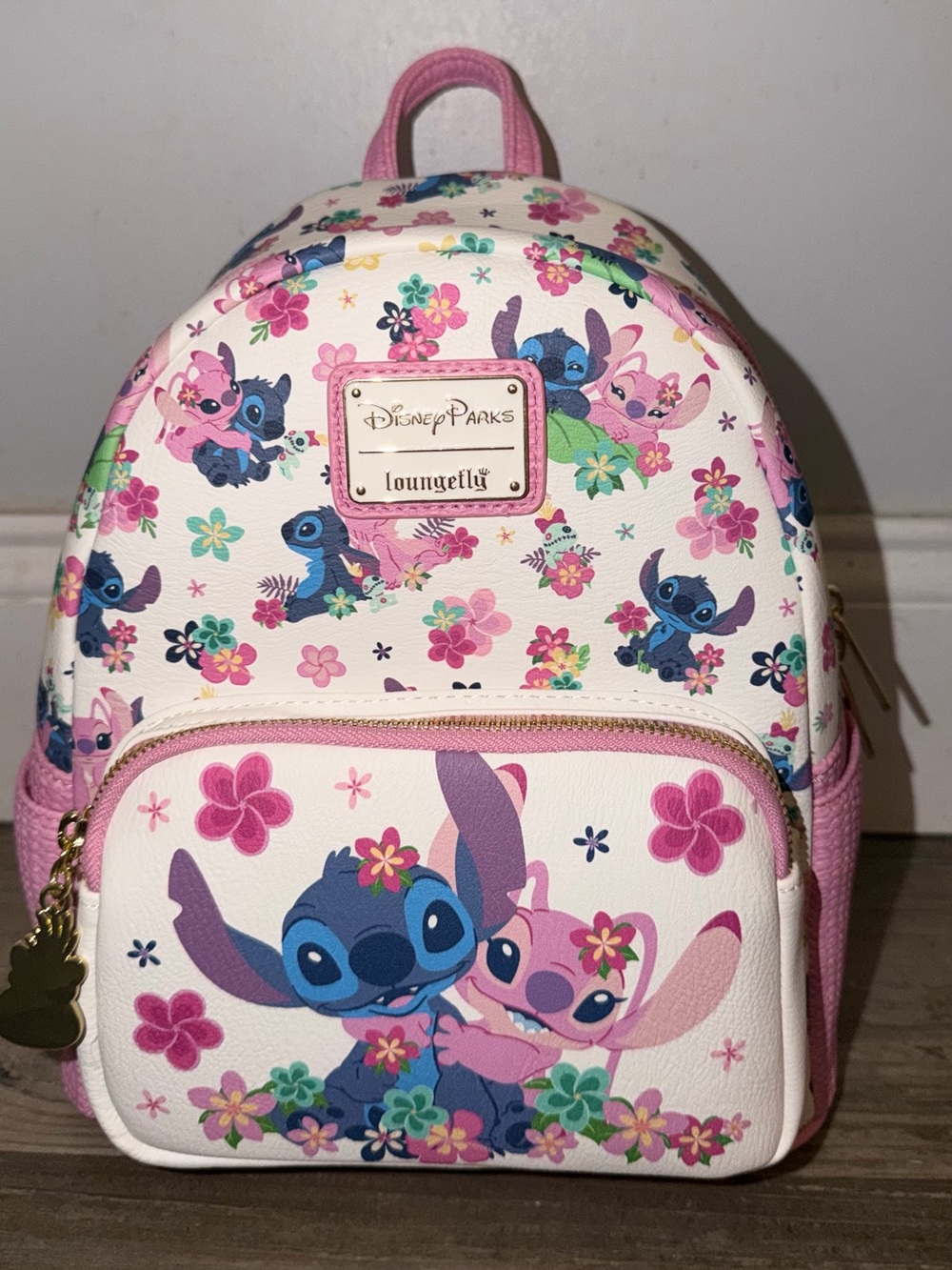 Disney Parks 2026 Loungefly Stitch & Angel Backpack Bag NWT